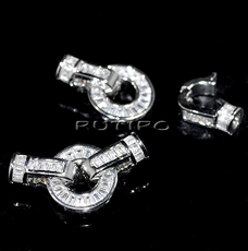 Застежка Platinum CZ 23*12*6мм, шт