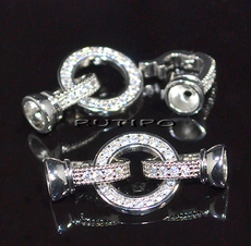 Застежка Platinum CZ 31*14мм, шт