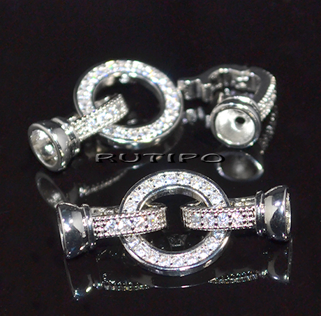 Застежка Platinum CZ 31*14мм, шт