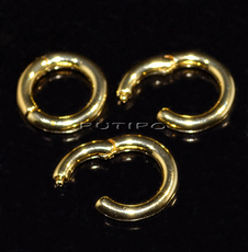 Застежка круглая 18K Gold Plated, 12*2мм, шт