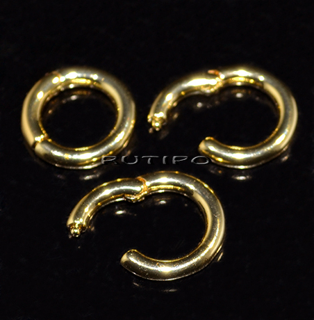 Застежка круглая 18K Gold Plated, 12*2мм, шт