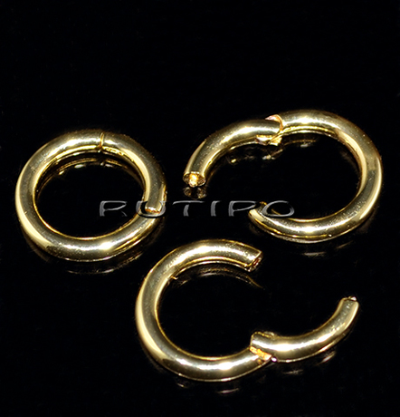Застежка круглая 18K Gold Plated, 15*2мм, шт