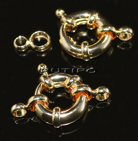 Застібка кругла 18K Gold Plated 22*14мм, шт
