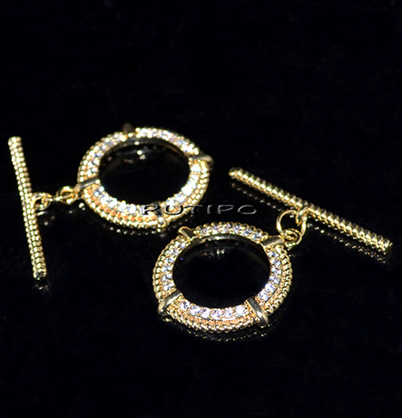 Тогл 18K Gold Plated CZ 25*22мм, шт