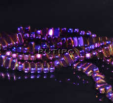 Beads Hematite PurplePlated, 4*2mm, about 205pcs/strand
