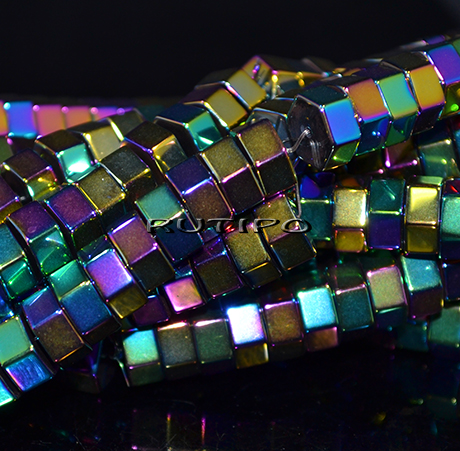 Бусины Гематит Multicolor, 8*4мм, низка 41см (ок. 98шт)