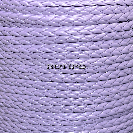 Шнур "Коса" ПУ кожа, MediumPurple, 5*2мм, м