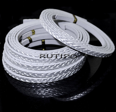 Шнур ПУ кожа, Silver 5*2мм, 1.2м