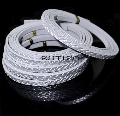 Шнур ПУ кожа, Silver 5*2мм, 1.2м