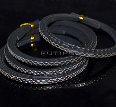 Шнур ПУ кожа, Black 5*2мм, 1.2м