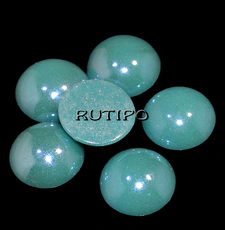Ceramic cabochon Teal 14*5mm, pcs.