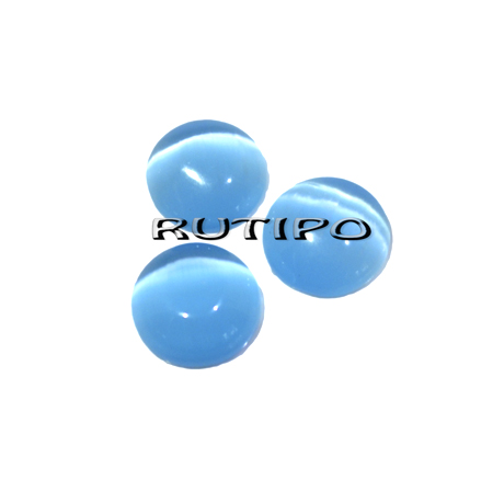 100шт, Кабошоны кошачий глаз LightSkyBlue, 6мм