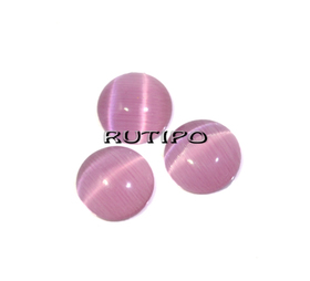 Кабошон кошачий глаз HotPink, 6*2.2мм,шт