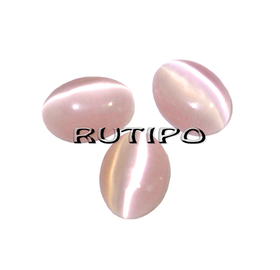 100шт, Кабошоны кошачий глаз Plum, 8*6мм