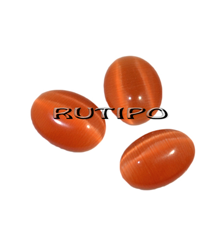 Кабошон кошачий глаз Tomato, 8*6мм, шт