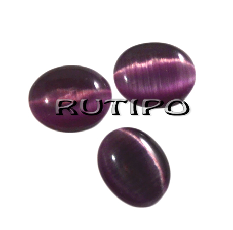 100шт, Кабошоны кошачий глаз DarkViolet, 10*8мм