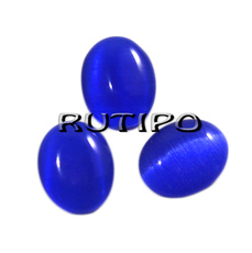 100шт, Кабошоны кошачий глаз DarkBlue, 10*8мм