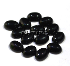 Agate cabochon black 8*6*3mm, pcs