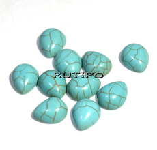 Cabochon Turquoise imitation 10*8*5mm, pcs