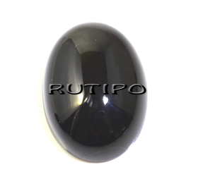 Agate cabochon black 18*13*5mm, pcs
