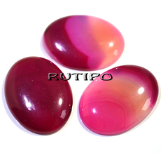 Cabochon Chalcedony pink 40*30*7mm, pcs