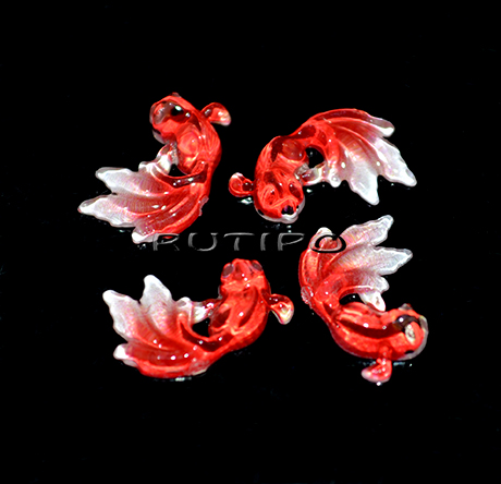 Кабошон "Рыбка" Red, 11*8мм, шт