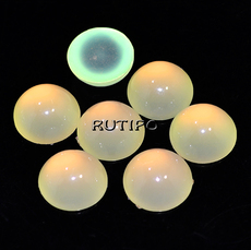 Кабошон Multicolor-YellowGreen 12*6мм, шт