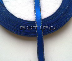 Satin ribbon with lurex, 6mm * 1m