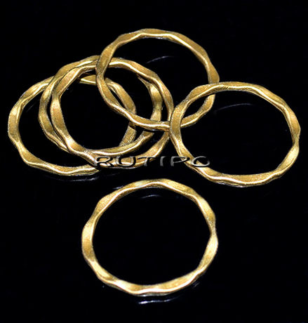 100шт, Коннекторы "Кольцо" Antique Bronze, 23*22мм