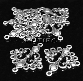 Коннектор Antique Silver 34*30мм, шт