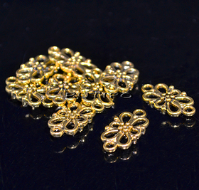 50шт, Коннекторы Antique gold 16*8мм