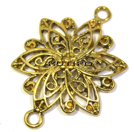 Коннектор Antique gold 40*28мм, шт 