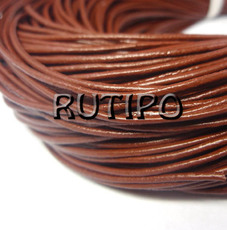 Leather cord, chocolate, 1.5mm * 1m