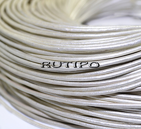 Pearl-coated leather cord, 1.5mm * 1m
