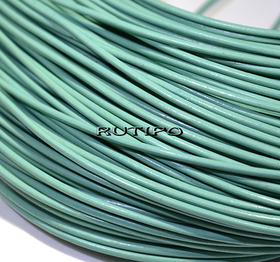 Leather cord turquoise green, 2mm * 1m