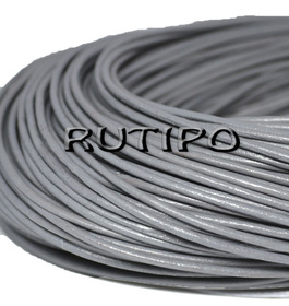 Leather cord gray, 2mm * 1m