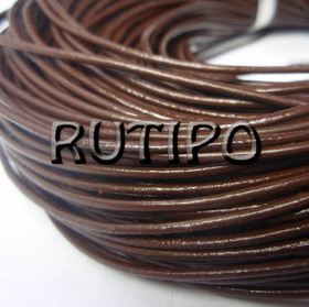 Leather cord dark brown, 2mm * 1m