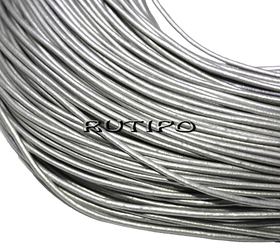 Leather cord under silver mother-of-pearl, 2mm*1m