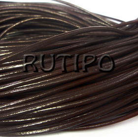 Leather cord dark brown, 2.5mm * 1m