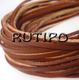 Leather cord light brown, 3 * 2mm * 1m