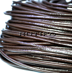 Leather cord dark brown, 3mm * 1m