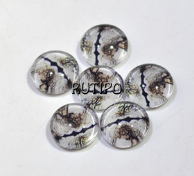 124-8 Cabochon eyes, glass, 10mm, pair