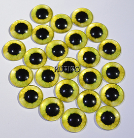 75-28 Cabochon eyes, glass, 10mm, pair