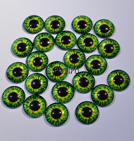 75-37 Cabochon eyes, glass, 10mm, pair