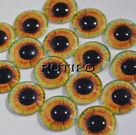 59-08 Cabochon eyes, glass, 12mm, pair
