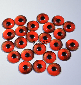 61-13 Cabochon eyes, glass, 12mm, pair