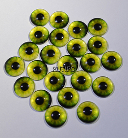 61-29 Cabochon eyes, glass, 12mm, pair