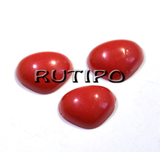 Red cabochon spout, 13 * 10mm, pcs.