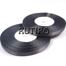 8140 Gray satin ribbon, 6mm * 1m