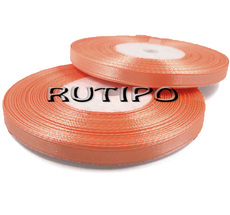8025 Satin ribbon orange peach, 6mm * 1m